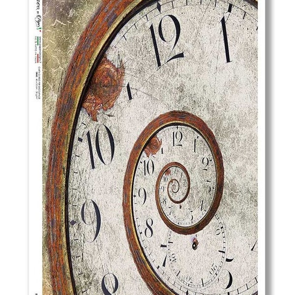 Paper Designs Rice Paper - Time Rice Paper - Watch Rice Paper - Decoupage Rice Paper - A4 Rice Paper - Clock Rice Paper - 34-120
