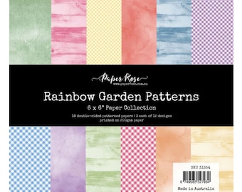 Paper Rose 6x6 Rainbow Garden Patterns Collection - Double Sided Cardstock - 6x6 Cardstock - Rainbow Garden Collection - 40-052