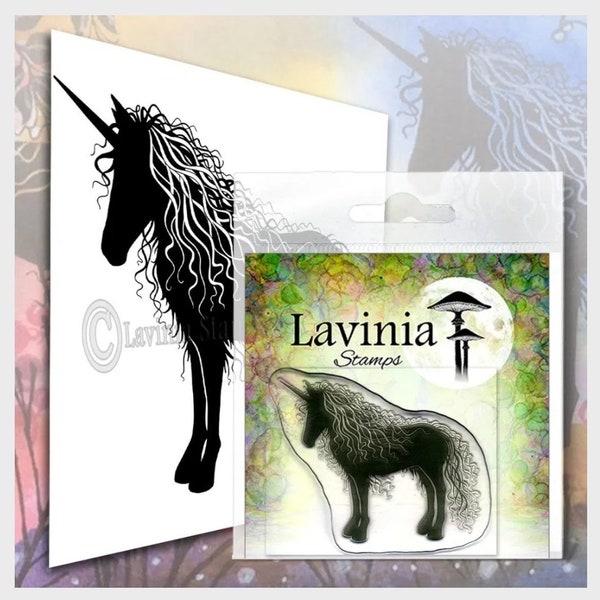 Lavinia Stamps Talia - Talia Fairy Stamp - Clear Cling Stamp - Fairy Cling Stamp - Unicorn Stamp - Fairy Silhouette Stamp -  12-399