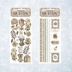 Stamperia Old Lace Rub Ons - Elegant Decor Transfers - Transfer Film - Small Transfer - Old Lace Collection