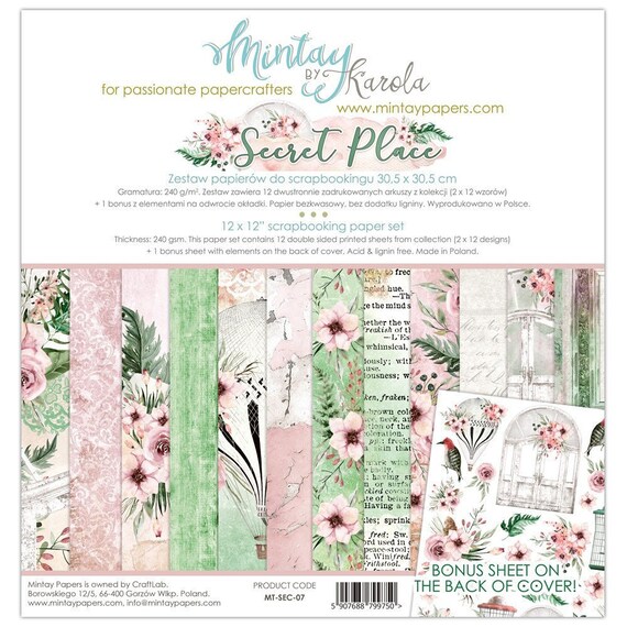 Mintay COZY EVENING 12/" x 12/" Scrapbooking Paper Fall Family