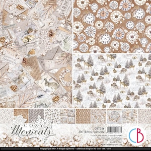 Ciao Bella 12x12 Patterns Cozy Moments - Ciao Bella Paper - 12x12 Cardstock - Double-Sided Paper - Cozy Moments Collection - Winter - 28-402