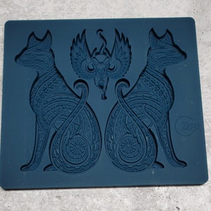 Zuri Designs Egyptian Cats Silicone Mold - Zuri Molds - Egyptian Mold - Silicone Mold - Egyptian Cats Mold - CLEARANCE - 38-053