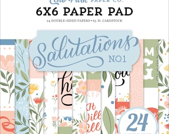 Echo Park 6x6 Salutations No. 1 Paper Pad - Double Sided Paper - 6x6 Paper - Echo Park - Salutations No. 1 Collection - LAST CHANCE - 36-090