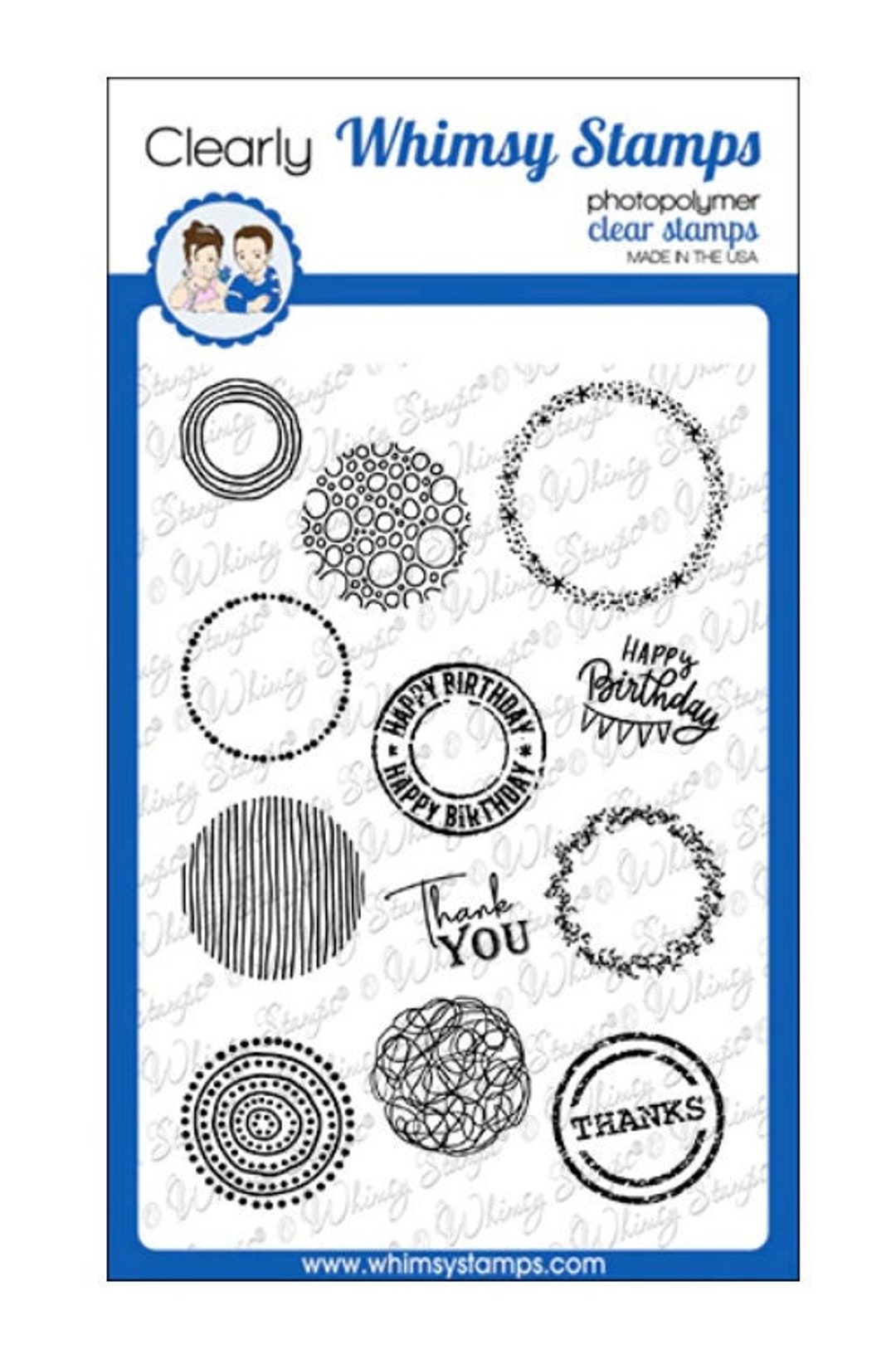 Circles, Circles, Circles Clear Stamps– Whimsy Stamps