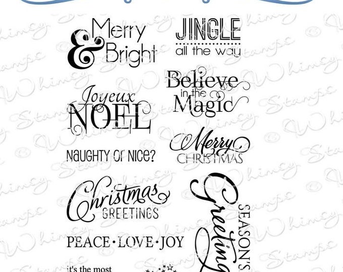 Whimsy Stamps Christmas Moments Rubber Cling Stamp Christmas Rubber