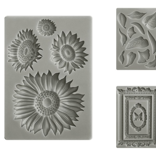 Stamperia A6 Sunflower Art Silicone Mold - Stamperia Molds - Shaping Mold - Sunflower Mold - Sunflower Art Collection