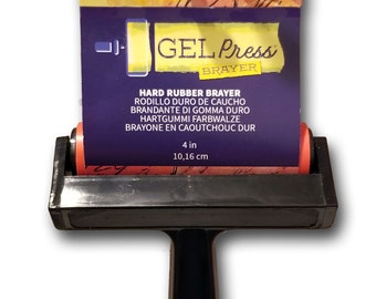 Gel Press • Hard rubber Brayer Black 6