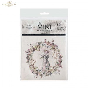 ITD Collection MINI Vintage Women Rice Paper Set - Vintage Rice Paper - Winter Rice Paper - Holiday - Winter Family Paper - 31-422