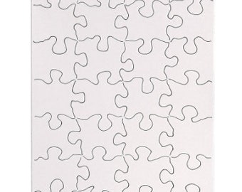 Hygloss Puzzles DIY Party Invite - Blank Puzzle for Decorating - Art  Activity - Use as Party Favors - White, Sturdy – 5.5 x 8 Inches, 28 Pieces  