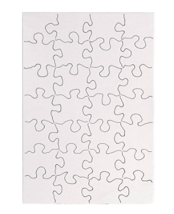 28pc 5.5 X 8 Inch Blank Puzzle 28 Piece Blank Puzzle Classroom Project  Party Invitation Blank Puzzle Custom Puzzle 43-024 