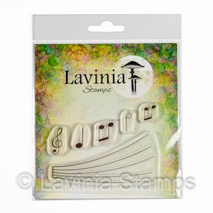 Lavinia Stamps Musical Notes Large - Musical Notes Stamps - Clear Cling Stamp - Music Notes Cling Stamp - Music Cling Stamp - 12-625