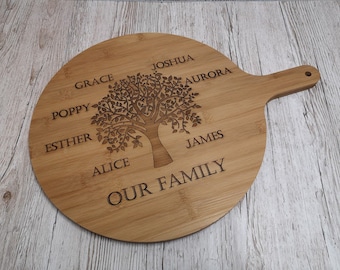Personalised Wooden Engraved 14" Pizza Board, Pizza Paddle