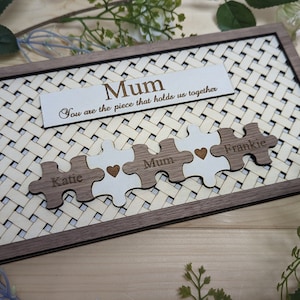 Personalised Mothers Day Gift, Mothers Day Gift for Mum, You are the piece that holds us together puzzle plaque, Mum, Mummy, Nan, Nanny, Mom