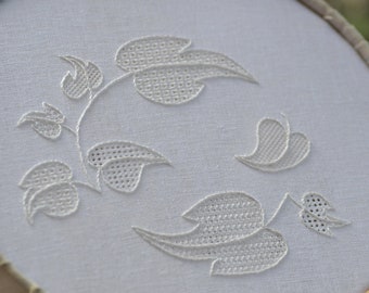 Pulled Thread Whitework Embroidery Kit
