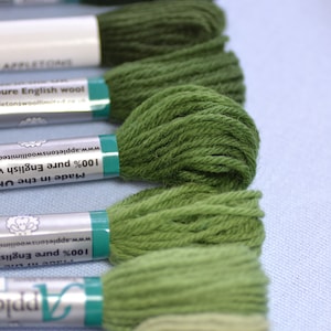 400 Sea Green Range Appletons Wool Crewel & Tapestry