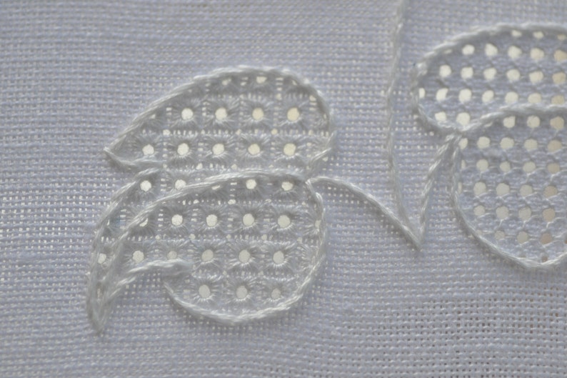 Pulled Thread Whitework Embroidery Kit Etsy UK