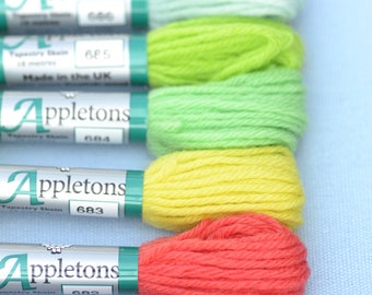 680 Fizzy Sherbet Range Appletons Wool Crewel & Tapestry