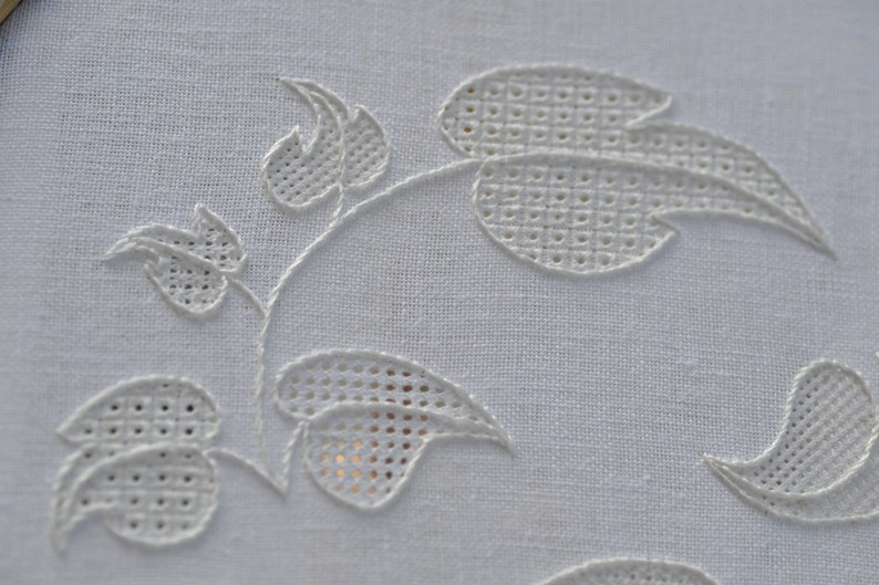 Pulled Thread Whitework Embroidery Kit Etsy