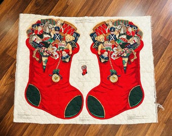 Panel gigante para calcetín navideño con estampado Cranston - Tela "La noche antes de Navidad"