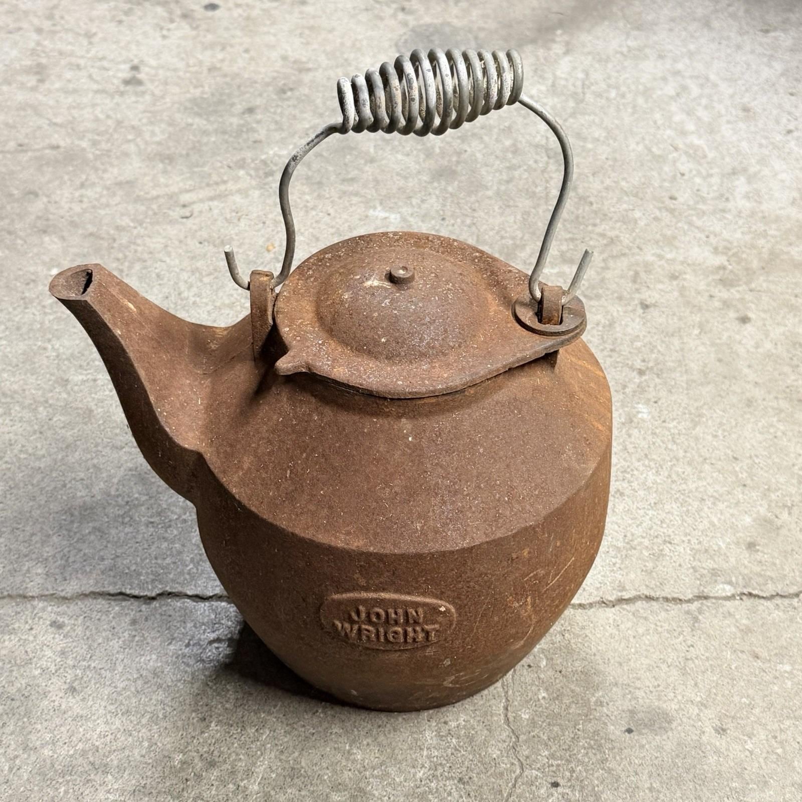 John Wright Cast Iron Kettle - Etsy