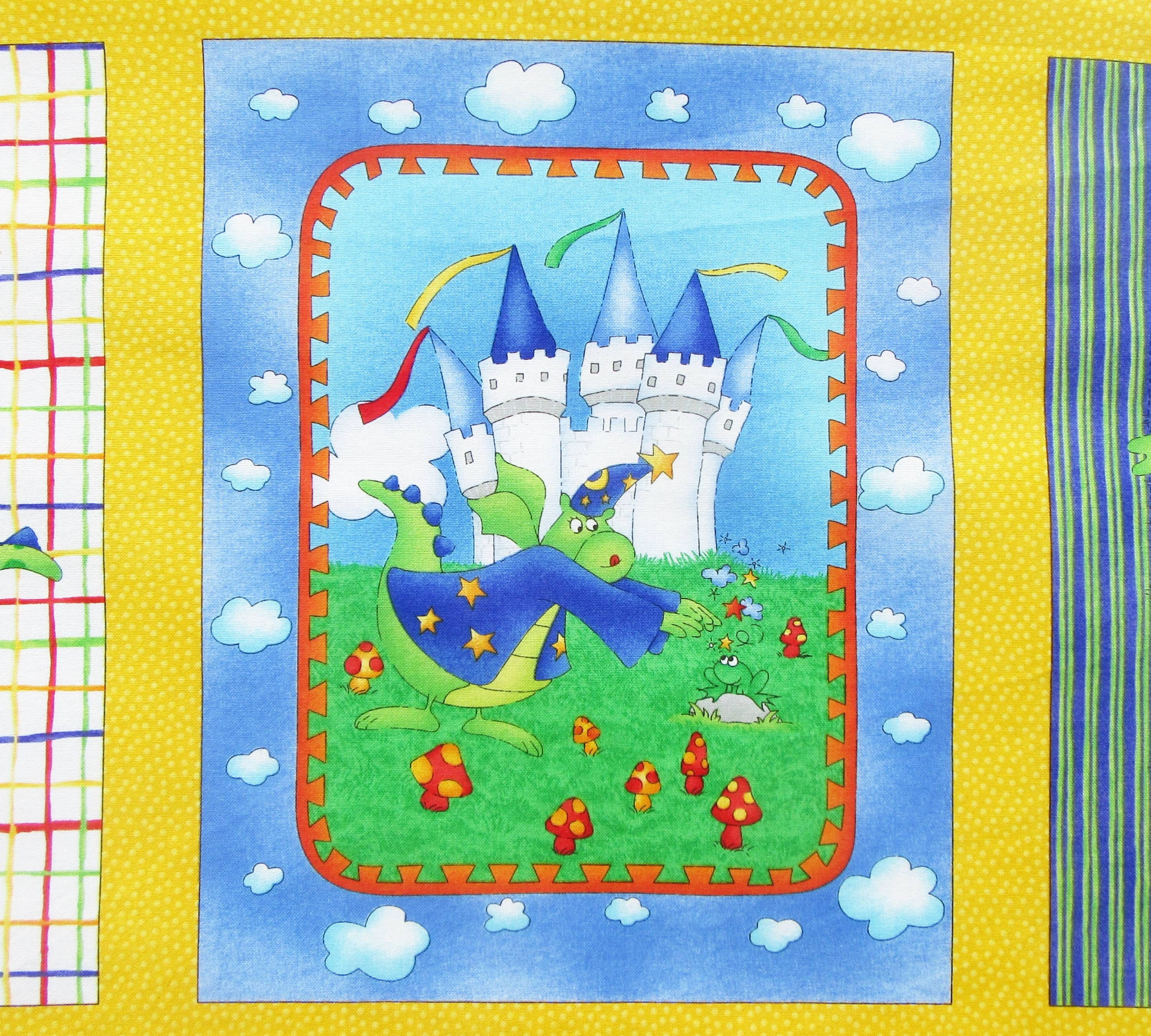 Magical Dragons Quilt Panel and Fabric Pack Etsy UK