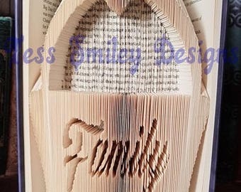 Book Art Folding PATTERN Wedding Day Cut And Fold #610
