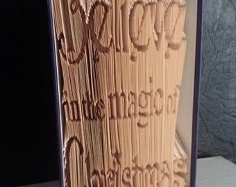 Believe in the magic of christmas book  folding pattern