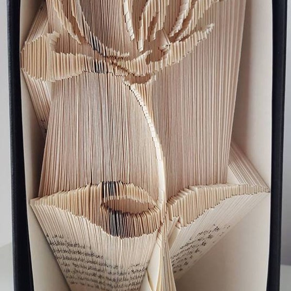 elegant rose tribal book folding pattern book fold valentines birthday wedding gift love bookart only 299 pages free pdf tutorial