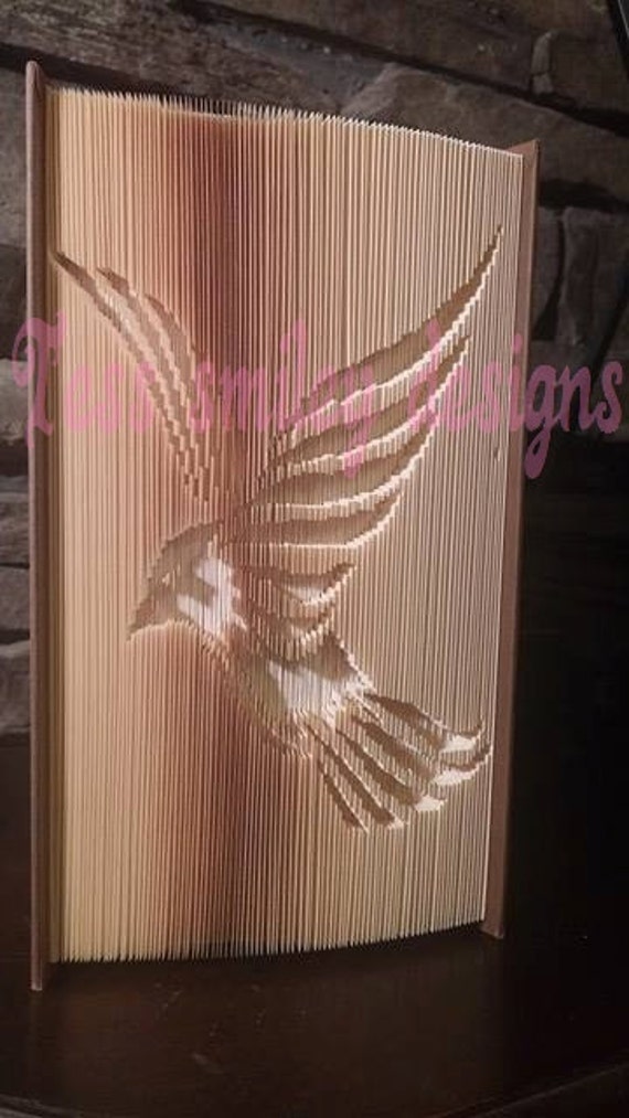 Book Folding Bookfold Pattern Easy Tribal Bird In Flight