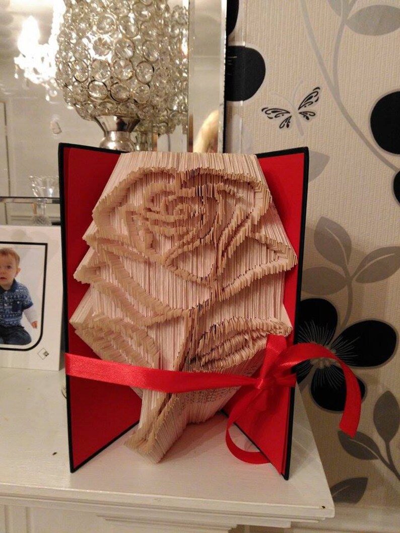 Book Folding Gorgeous Valentine Romantic Rose Pattern - Etsy UK