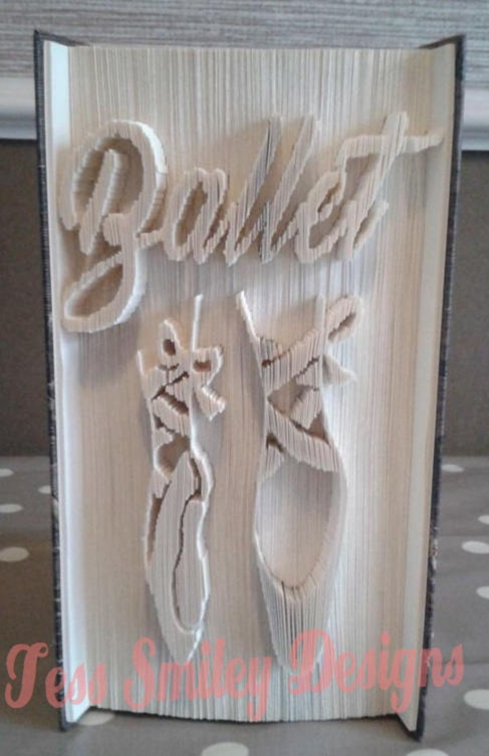 ballet shoes book folding pattern cut and fold gift bookart part of a set