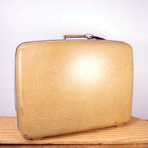 Samsonite Contour Hardshell Luggage Soft Golden Yellow Vintage Train Case Large Size
