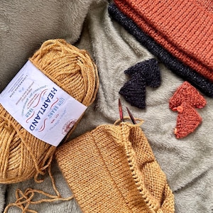 The Bean: Double Knit Brim Beanie PATTERN with Bonus Cat Ears PATTERN