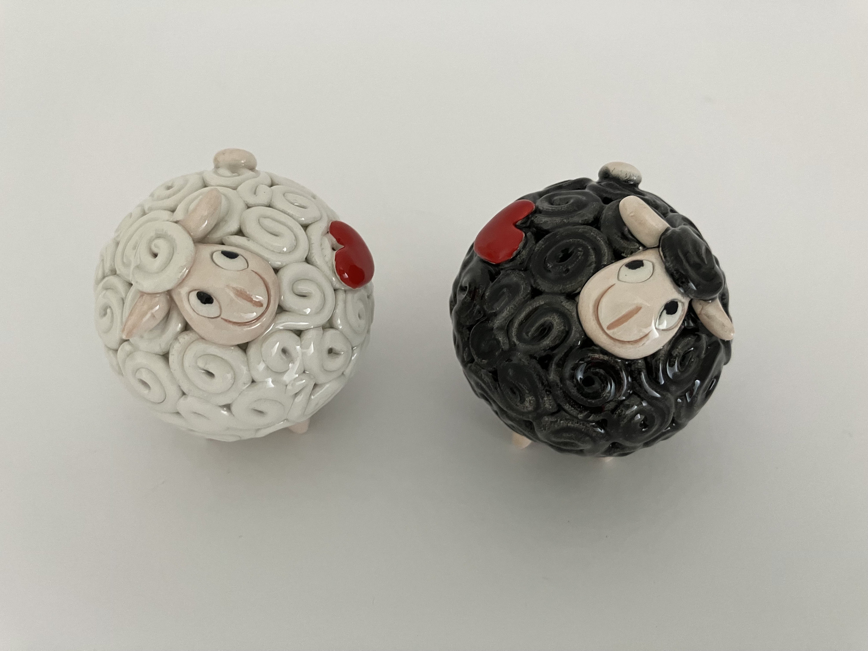 sheep♪さま おまとめ買い用 Set of Two Ceramics Sheep-ceramics Sheep-black and White