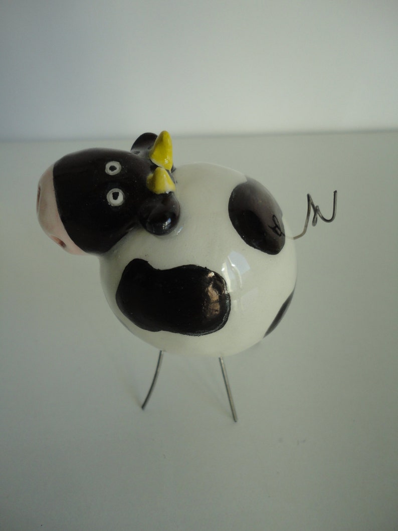 Ceramic Small Cow Handmade Ceramic Animal Etsy