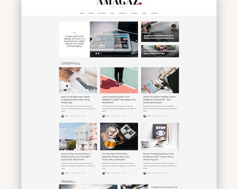 Amagaz WordPress Theme - Modern WordPress Website - WordPress Template - Newspaper, Blog, Magazine WordPress Theme