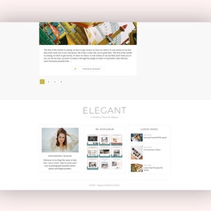 Elegantes WordPress Theme Sauberes und Minimales WordPress Theme für Blogger Feminines WordPress Blog Theme Bild 3