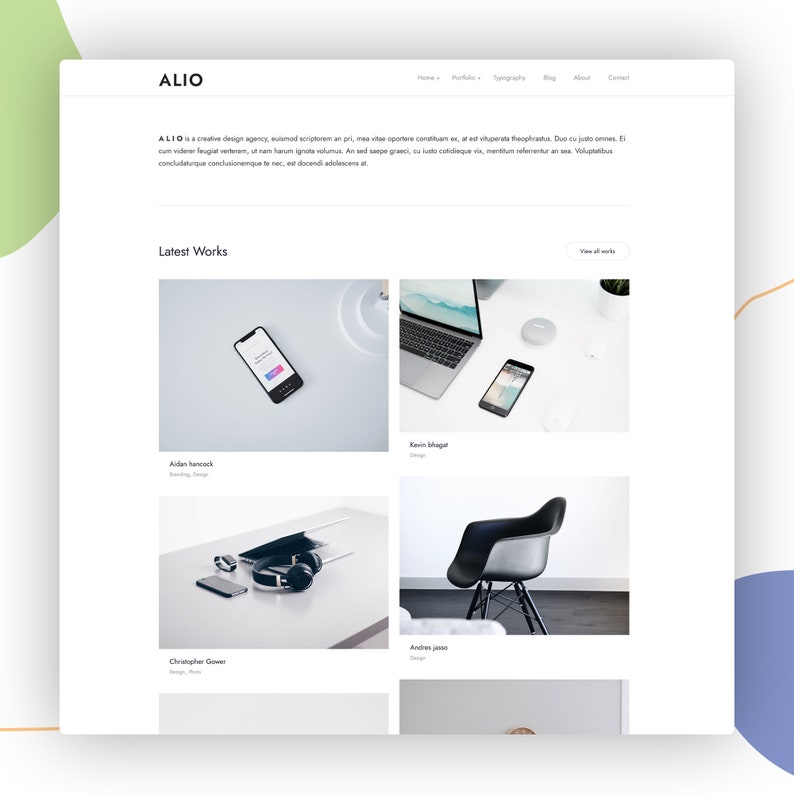 Alio WordPress Theme Portfolio WordPress Template Responsive WordPress Portfolio WordPress Website image 3