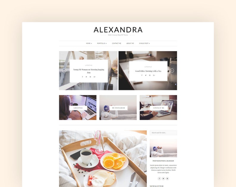 Alexandra WordPress Theme Responsive Blog Theme, Blog Template WordPress, Ecommerce Website , Blogger Template Responsive image 4