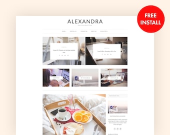 Alexandra WordPress Theme - Responsive Blog Theme, Blog Template WordPress, E-trade Website, Blogger Template Responsive