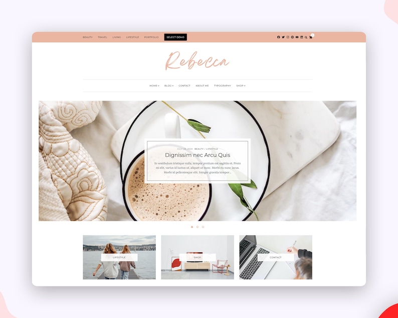 Rebecca • WordPress Theme - Responsive Blog Theme for Bloggers 