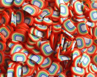 Resin Shaker Inlay Füllung Regenbogen Rainbow bunt happy Fimo Slices 5g / 10g