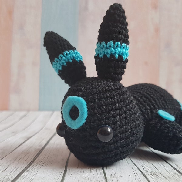 Pokemon Amigurumi Shiny Nachtara Shiny Umbreon schillernd deko handmade crochet häkeln