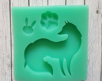 Resin Silicon Mold Fox Kitsune Silicone Mold Ice Cube Mold Resinmold