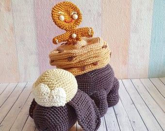 Pokemon Amigurumi Schlapfel, Appletun Plush, custom Appletun Cookie cake, crochet doll, home decor, anime collectables