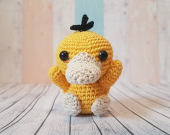 Pokemon Amigurumi Enton Psyduck crochet doll duck crochet decoration fanart fanmade