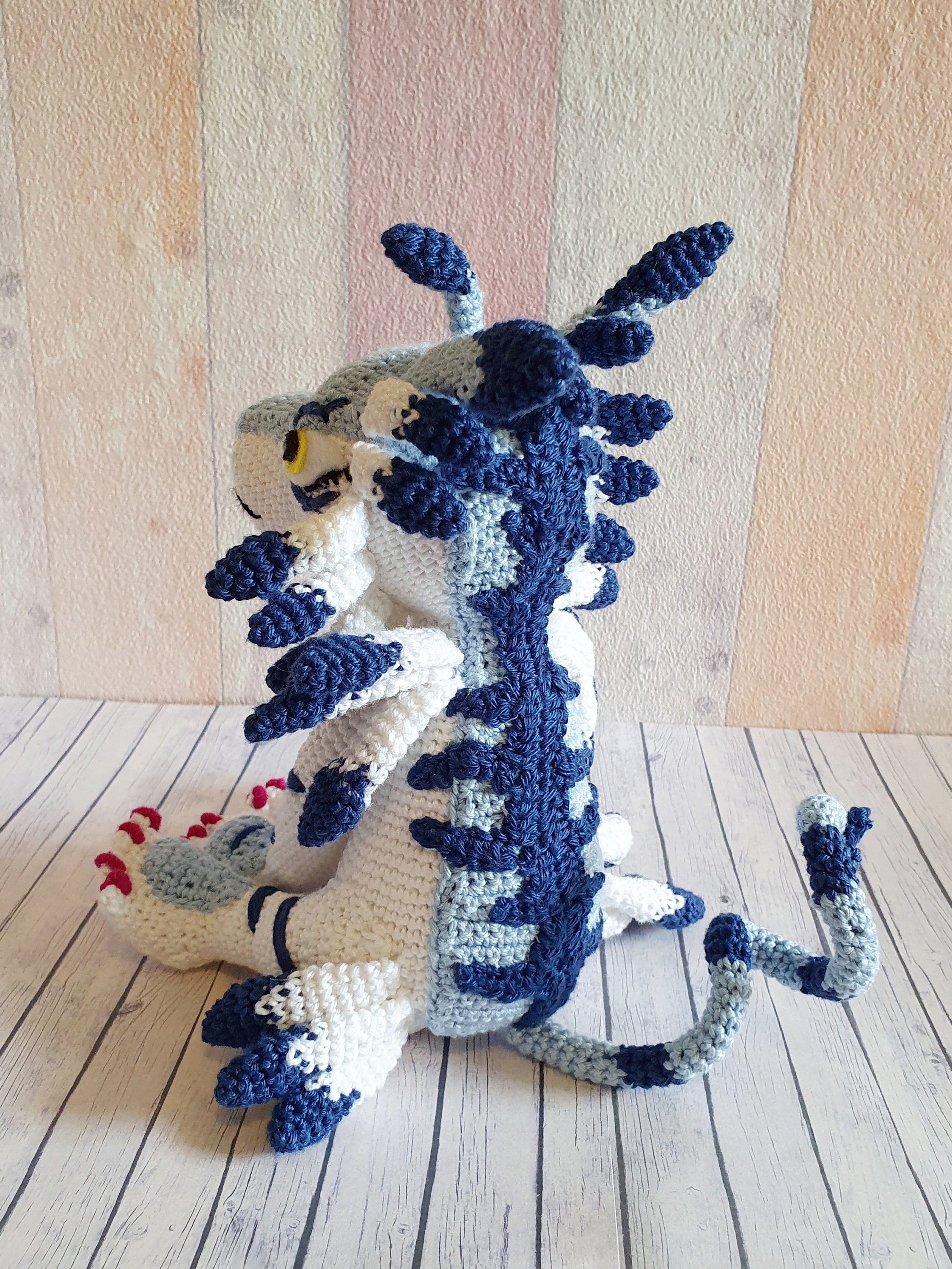 Digimon Amigurumi Garurumon Crochet Doll Kawaii Plush Digimon ...