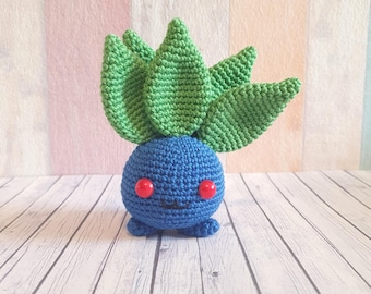 Pokemon Amigurumi Myrapla crocheted Oddish Plush crochet doll home decor kawaii decoration handmade