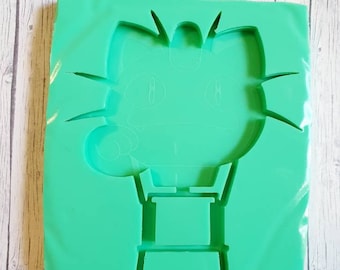 Resin Silicon Shaker Mold Shiny Pokemon Team Rocket Mauzi Meowth Balloon XXL 14 cm Epoxy Resin Shiny Ice Cube Mold